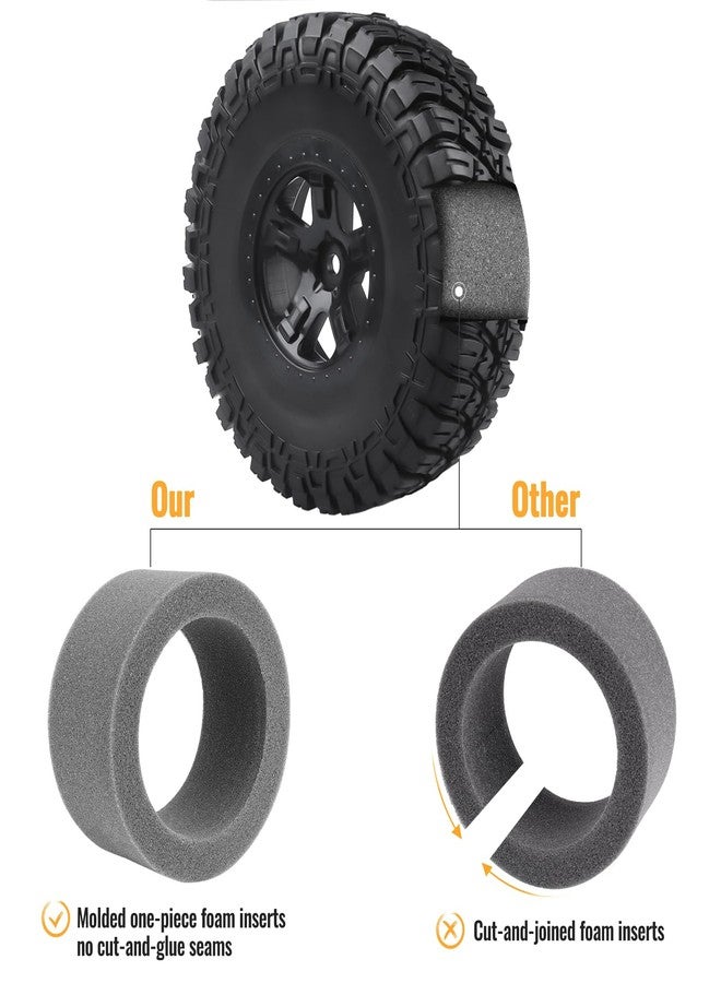 FriHobby High Performance 1/10 Short Course Truck Tires and Wheels Set 12mm Hex for Traxxas Slash Losi Tenacity HPI Redcat Blackout, Non Glued (Style 2) - Image 3